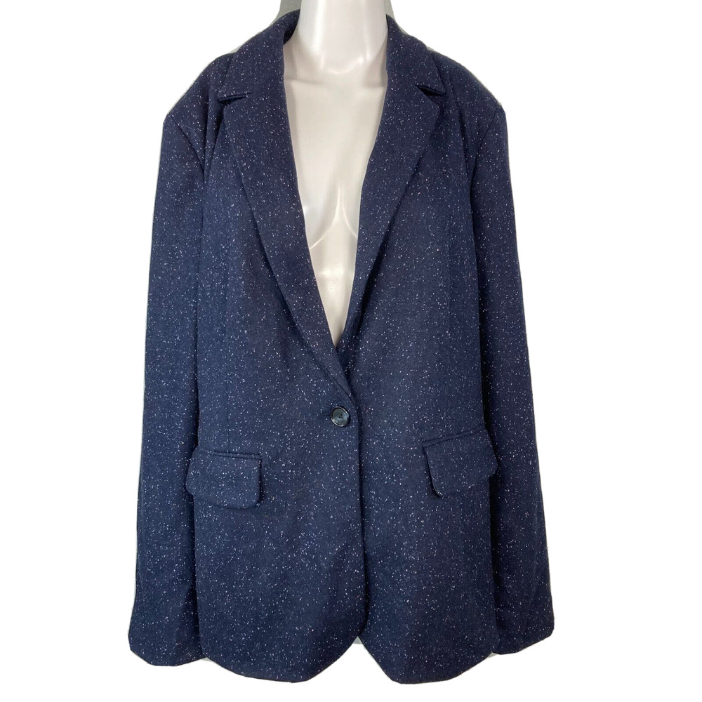 LOFT Navy Speckled Blazer